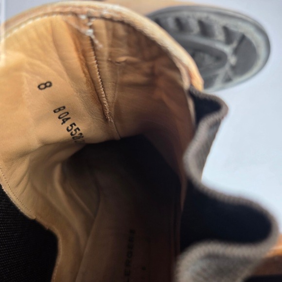 Robert Clergerie Chelsea Beige Size 8 Rustic Leather Platform Distressed Boots‎ - Picture 10 of 10